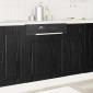vidaXL Πάνελ πλυντηρίου πιάτων PORTO Μαύρη Οξυά 60 x 1,5 x 57 εκ