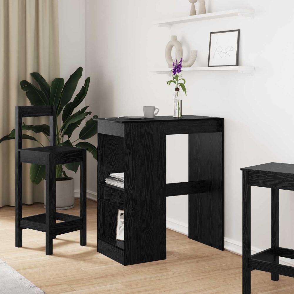 vidaXL Τραπέζι μπαρ 90 x 47.5 x 103.5 εκ Επεξεργασμένο Ξύλο Μαύρη Οξυά
