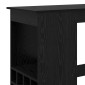 vidaXL Τραπέζι μπαρ 90 x 47.5 x 103.5 εκ Επεξεργασμένο Ξύλο Μαύρη Οξυά