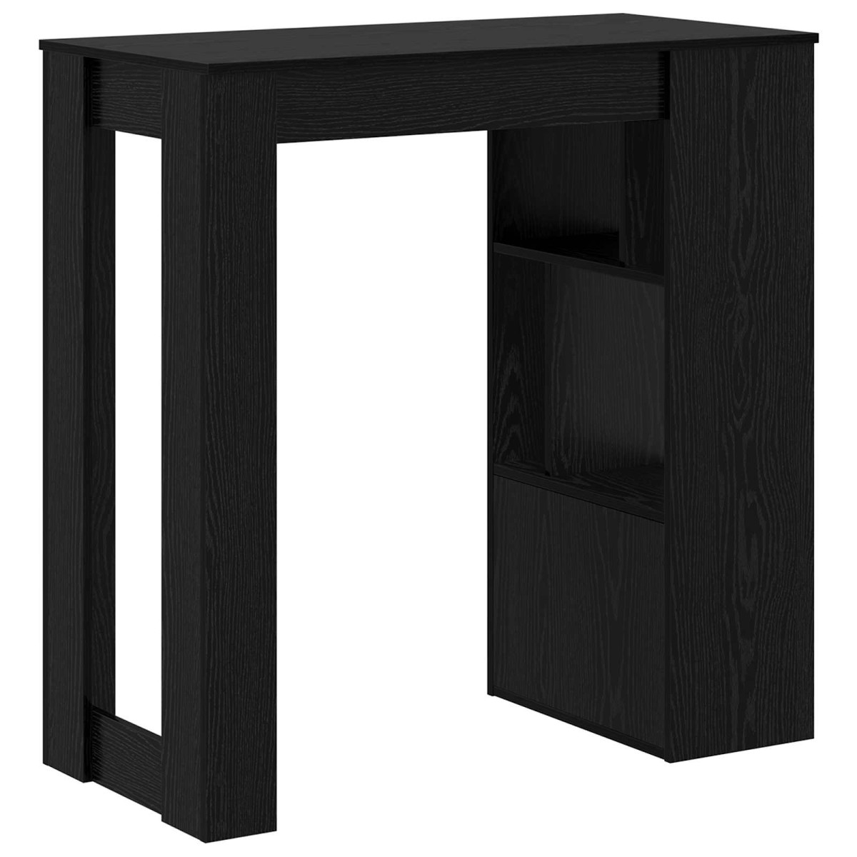 vidaXL Τραπέζι μπαρ 102 x 50 x 103,5 εκ. Επεξεργασμένο Ξύλο Μαύρη Οξυά