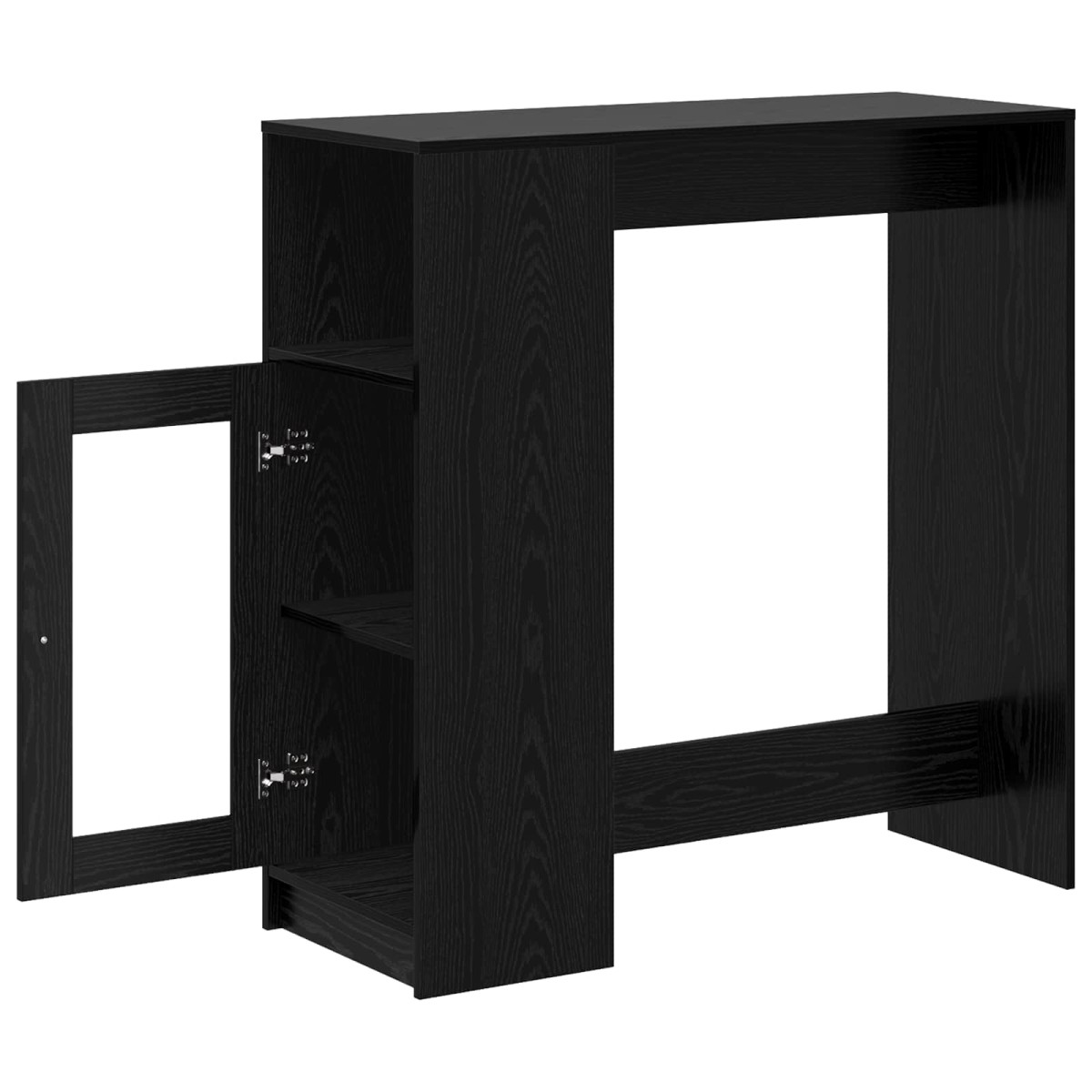 vidaXL Τραπέζι μπαρ 101 x 40 x 103,5 εκ Επεξεργασμένο Ξύλο Μαύρη Οξυά