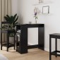 vidaXL Τραπέζι μπαρ 101 x 40 x 103,5 εκ Επεξεργασμένο Ξύλο Μαύρη Οξυά