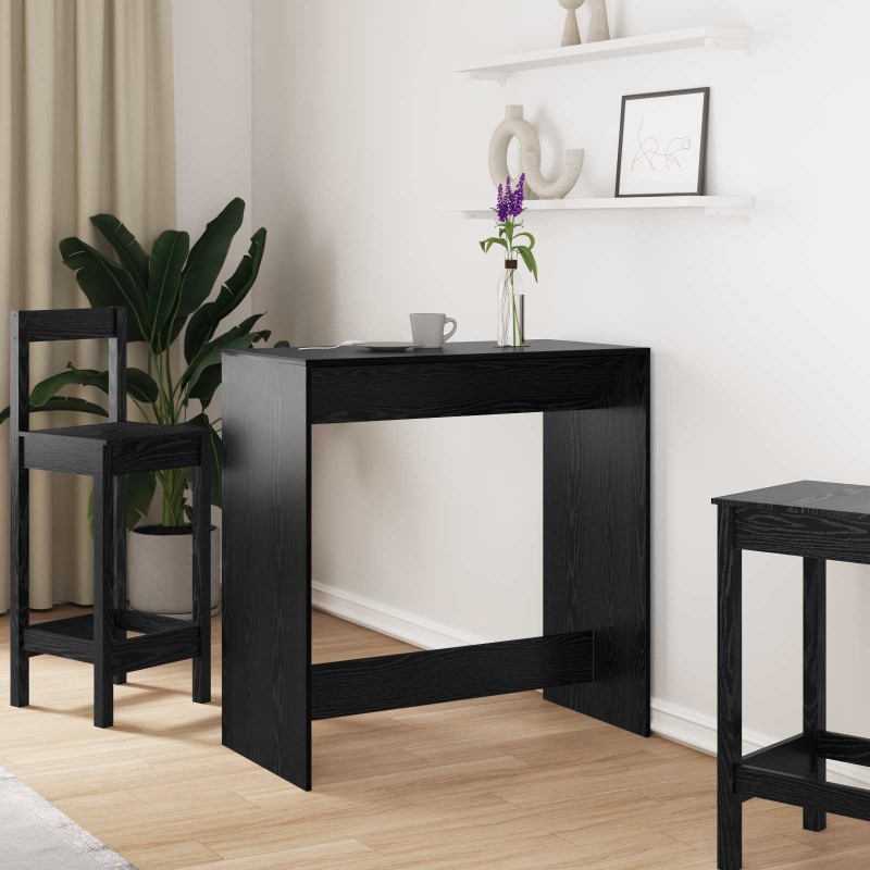 vidaXL Τραπέζι μπαρ 102 x 50 x 103,5 εκ. Επεξεργασμένο Ξύλο Μαύρη Οξυά