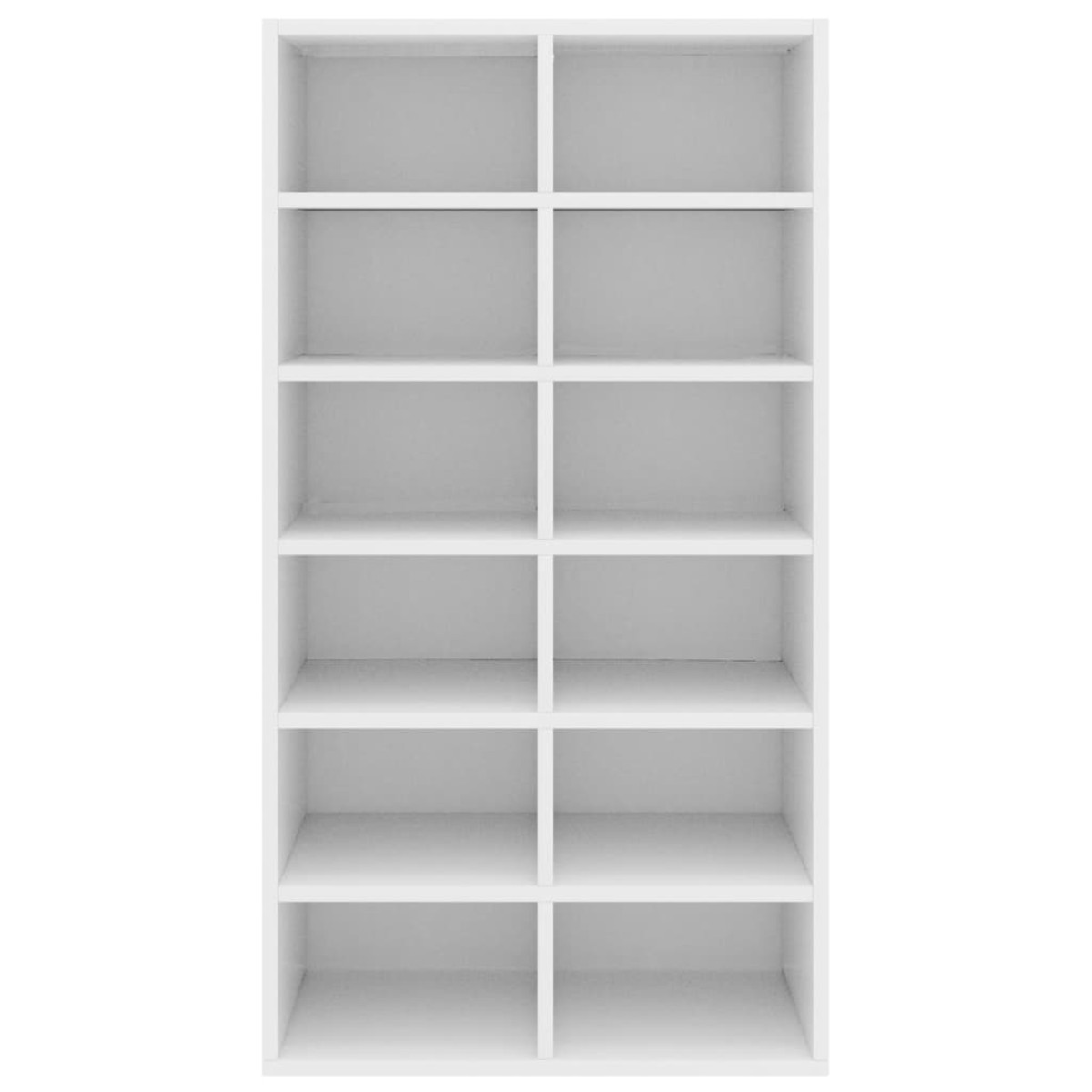 vidaXL Παπουτσοθήκη Λευκή Δρυς 54x34x100,5 εκ. από Επεξεργασμένο Ξύλο