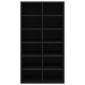 vidaXL Παπουτσοθήκη Μαύρη Δρυς 54x34x100,5 εκ. από Επεξεργασμένο Ξύλο