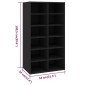 vidaXL Παπουτσοθήκη Μαύρη Δρυς 54x34x100,5 εκ. από Επεξεργασμένο Ξύλο