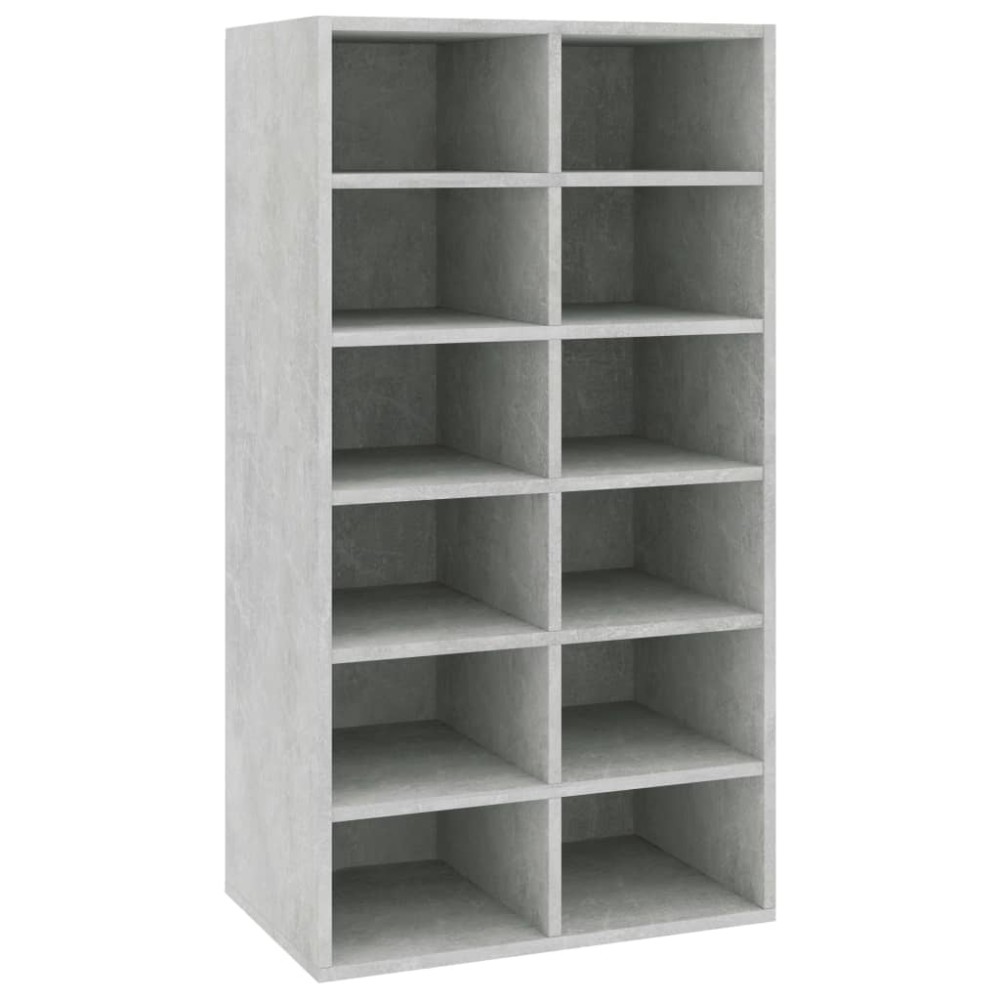 vidaXL Παπουτσοθήκη Γκρι Σκυρ Δρυς 54x34x100,5 εκ Επεξεργασμένο Ξύλο