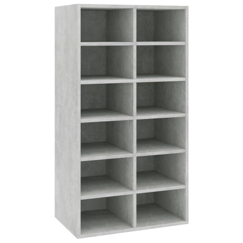 vidaXL Παπουτσοθήκη Γκρι Σκυρ Δρυς 54x34x100,5 εκ Επεξεργασμένο Ξύλο