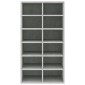 vidaXL Παπουτσοθήκη Γκρι Σκυρ Δρυς 54x34x100,5 εκ Επεξεργασμένο Ξύλο