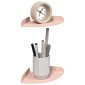 vidaXL Floating Ράφι Γωνίας Γωνιακή βάση 2 τμχ. Ροζ 15 x 15 x 2 εκ.
