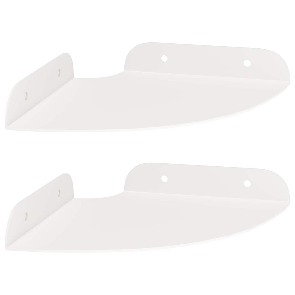 vidaXL Floating Ράφι Γωνίας Γωνιακή βάση 2 τμχ. Λευκός 15 x 15 x 2 εκ.