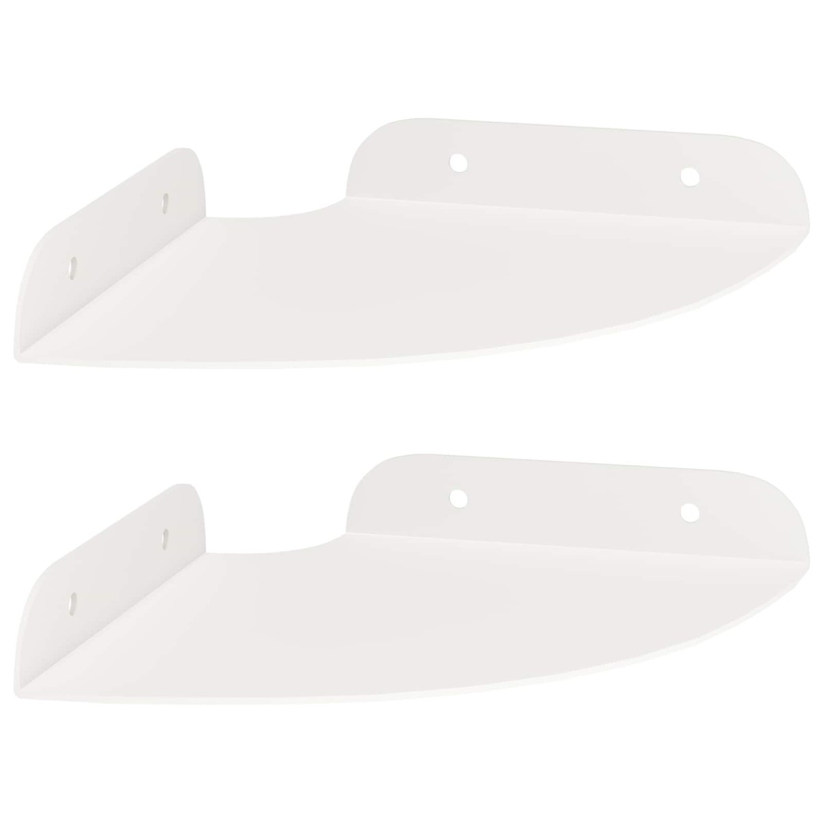 vidaXL Floating Ράφι Γωνίας Γωνιακή βάση 2 τμχ. Λευκός 15 x 15 x 2 εκ.