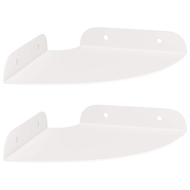vidaXL Floating Ράφι Γωνίας Γωνιακή βάση 2 τμχ. Λευκός 15 x 15 x 2 εκ.