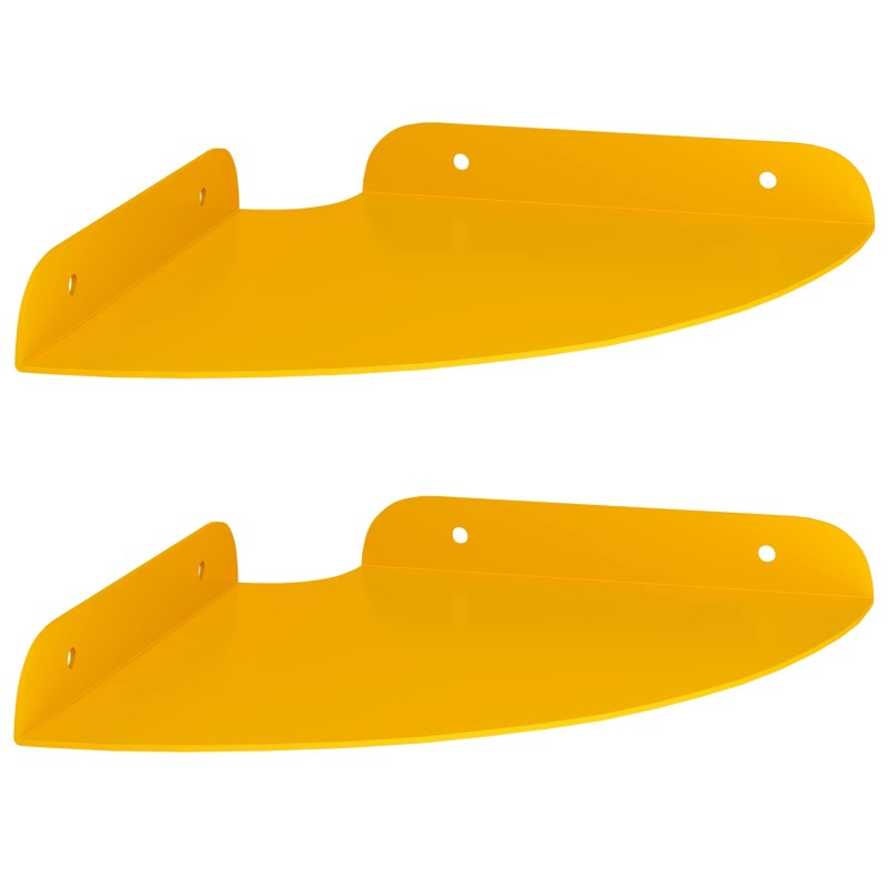 vidaXL Floating Ράφι Γωνίας Γωνιακή βάση 2 τμχ. Χαμομηλί κίτρινο
