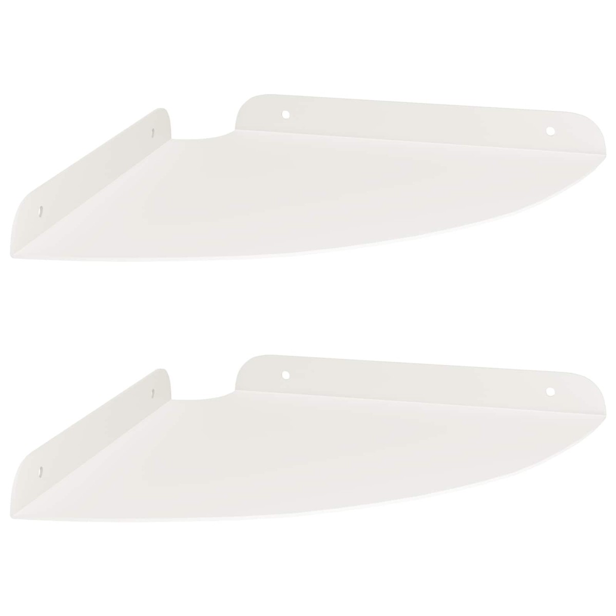 vidaXL Floating Ράφι Γωνίας Γωνιακή βάση 2 τμχ. Λευκός 24 x 24 x 2 εκ