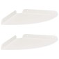 vidaXL Floating Ράφι Γωνίας Γωνιακή βάση 2 τμχ. Λευκός 24 x 24 x 2 εκ