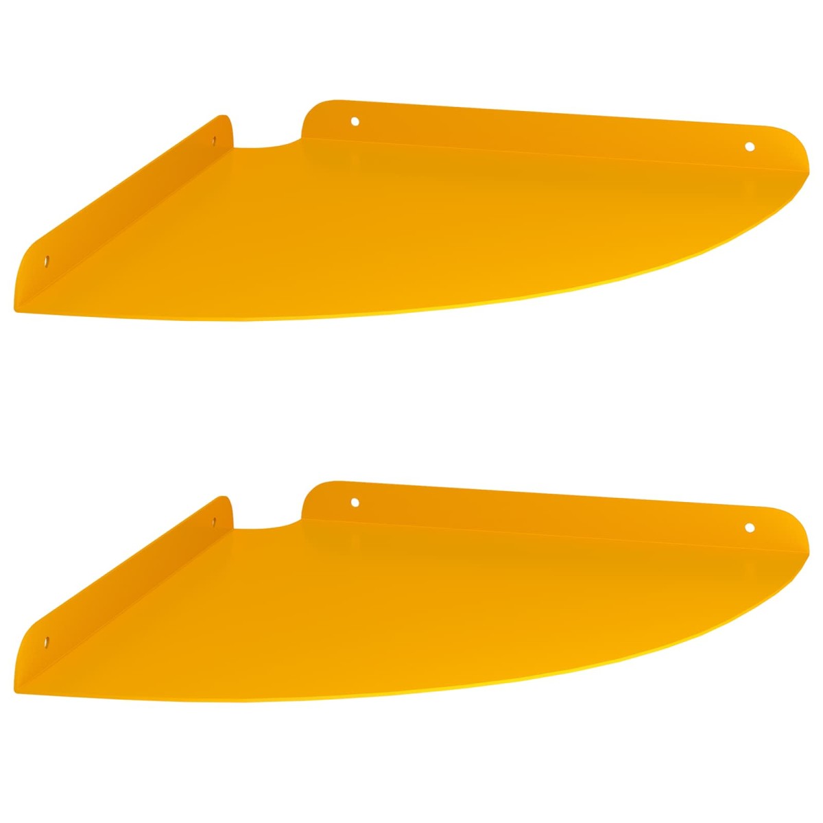 vidaXL Floating Ράφι Γωνίας Γωνιακή βάση 2 τμχ. Χαμομηλί κίτρινο