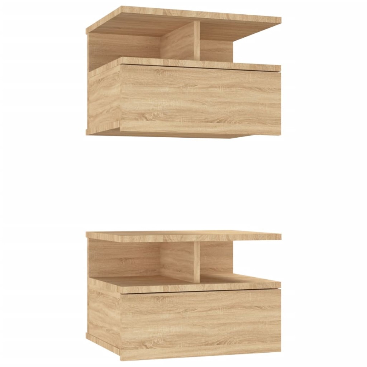 vidaXL Κομοδίνα Κρεμαστά 2 τεμ. Sonoma Δρυς 40x31x27 εκ. Μοριοσανίδα