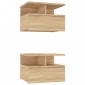 vidaXL Κομοδίνα Κρεμαστά 2 τεμ. Sonoma Δρυς 40x31x27 εκ. Μοριοσανίδα