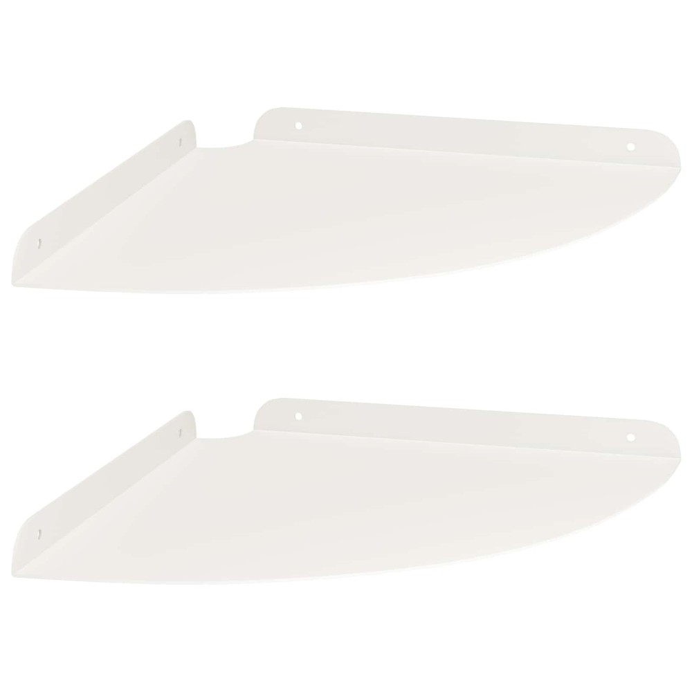 vidaXL Floating Ράφι Γωνίας Γωνιακή βάση 2 τμχ. Λευκός 30 x 30 x 2 εκ.