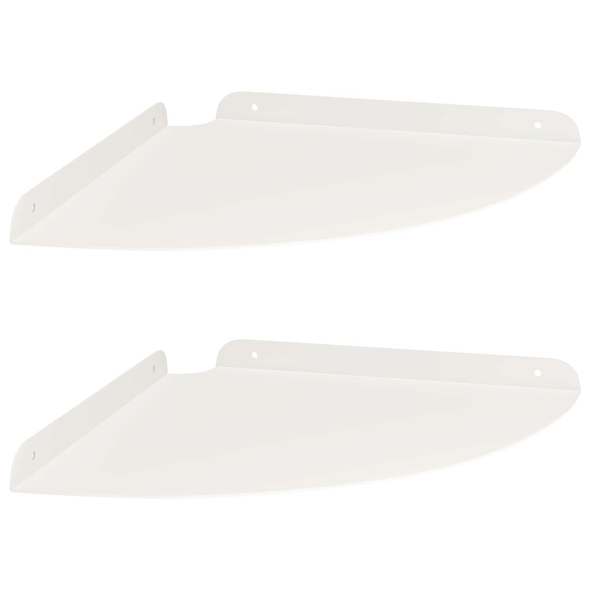 vidaXL Floating Ράφι Γωνίας Γωνιακή βάση 2 τμχ. Λευκός 30 x 30 x 2 εκ.