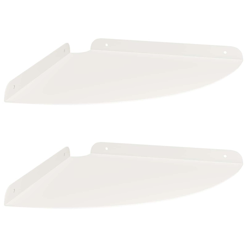 vidaXL Floating Ράφι Γωνίας Γωνιακή βάση 2 τμχ. Λευκός 30 x 30 x 2 εκ.