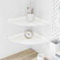vidaXL Floating Ράφι Γωνίας Γωνιακή βάση 2 τμχ. Λευκός 30 x 30 x 2 εκ.