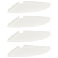 vidaXL Floating Ράφι Γωνίας Γωνιακή βάση 4 τμχ. Λευκός 30 x 30 x 2 εκ.