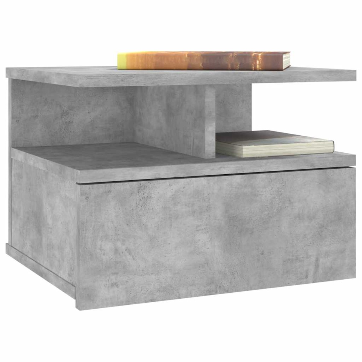 vidaXL Κομοδίνο Κρεμαστό Γκρι Σκυροδέματος 40x31x27 εκ. Μοριοσανίδα