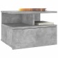 vidaXL Κομοδίνο Κρεμαστό Γκρι Σκυροδέματος 40x31x27 εκ. Μοριοσανίδα