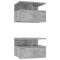 vidaXL Κομοδίνα Κρεμαστά 2 τεμ. Γκρι Σκυροδ. 40x31x27 εκ. Μοριοσανίδα