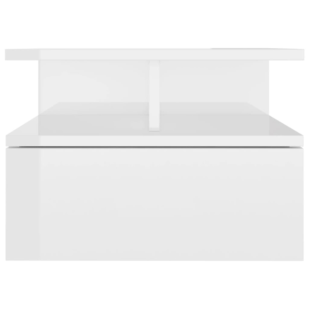 vidaXL Κομοδίνα Κρεμαστά 2 τεμ. Γυαλ. Λευκό 40x31x27 εκ. Μοριοσανίδα