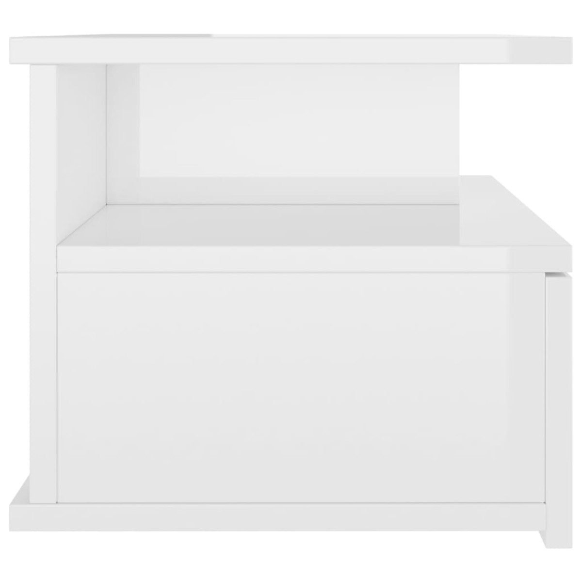 vidaXL Κομοδίνα Κρεμαστά 2 τεμ. Γυαλ. Λευκό 40x31x27 εκ. Μοριοσανίδα
