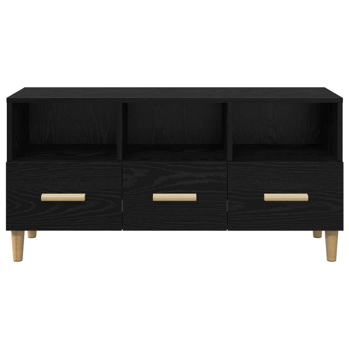 vidaXL Ντουλάπι TV 102 x 36 x 50 εκ Μαύρη Οξυά Επεξεργασμένο Ξύλο