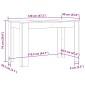 vidaXL Τραπεζαρία Γκρι του Σκυροδέματος 120x60x76 εκ. από Μοριοσανίδα