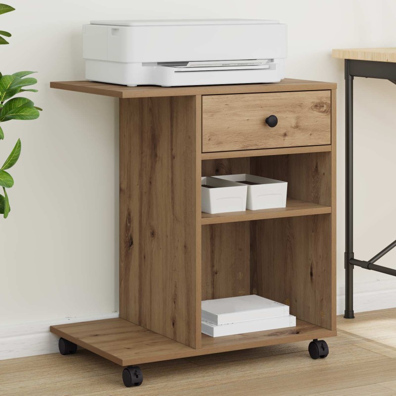 vidaXL Σταντ Εκτυπωτή Artisian Δρυς 60 x 40 x 68,5 εκ.