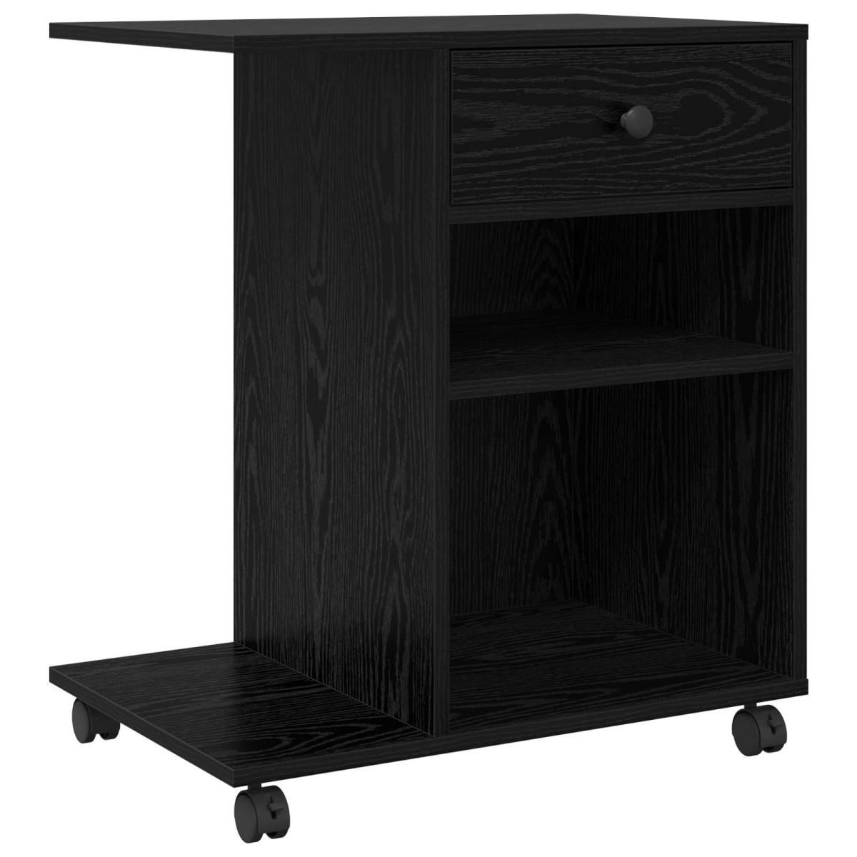 vidaXL Σταντ Εκτυπωτή Μαύρη Δρυς 60 x 40 x 68,5 εκ. Επεξεργασμένο Ξύλο