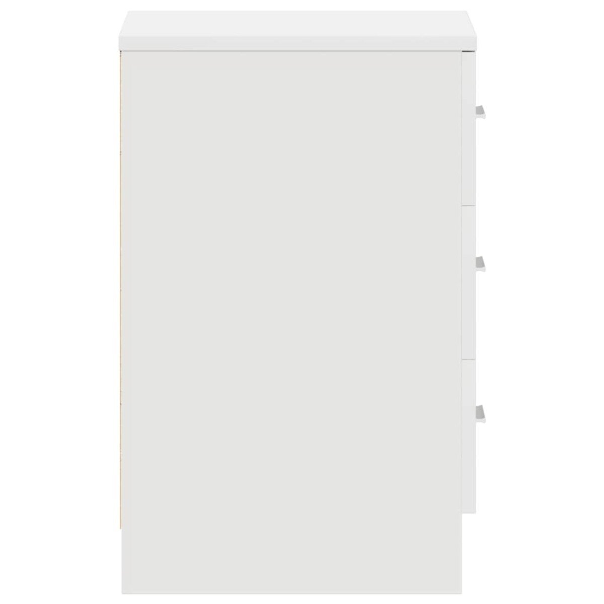 vidaXL Κομοδίνο Λευκό 38 x 35 x 56 εκ. από Μοριοσανίδα