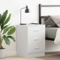 vidaXL Κομοδίνο Λευκό 38 x 35 x 56 εκ. από Μοριοσανίδα