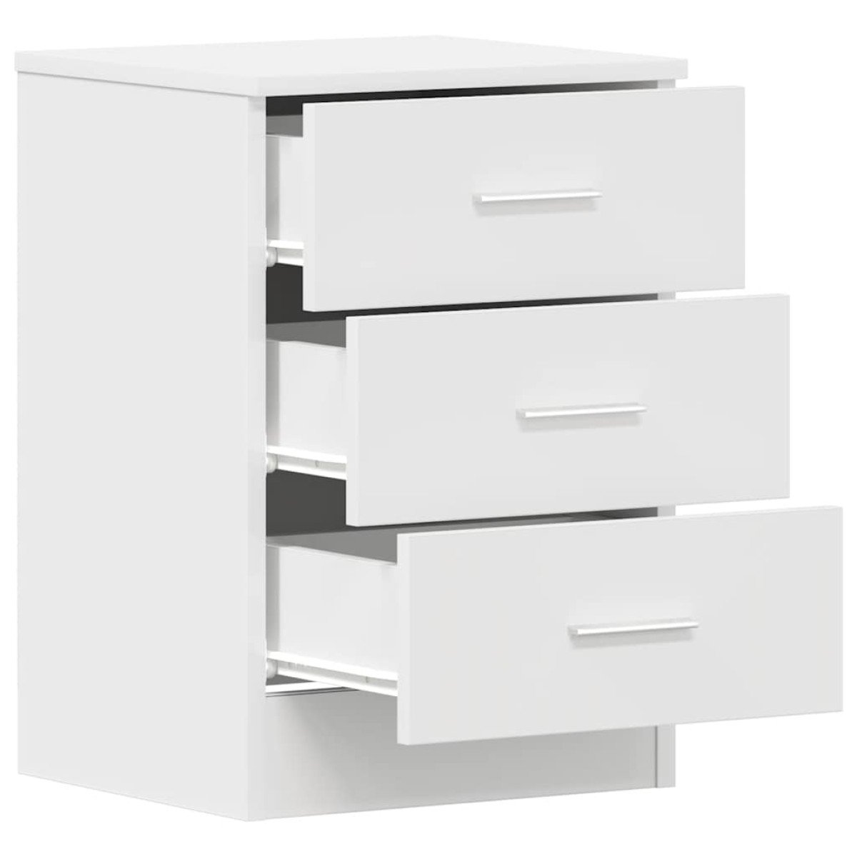 vidaXL Κομοδίνα 2 τεμ. Λευκά 38 x 35 x 56 εκ. από Μοριοσανίδα