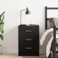 vidaXL Κομοδίνο Μαύρο 38 x 35 x 56 εκ. από Μοριοσανίδα