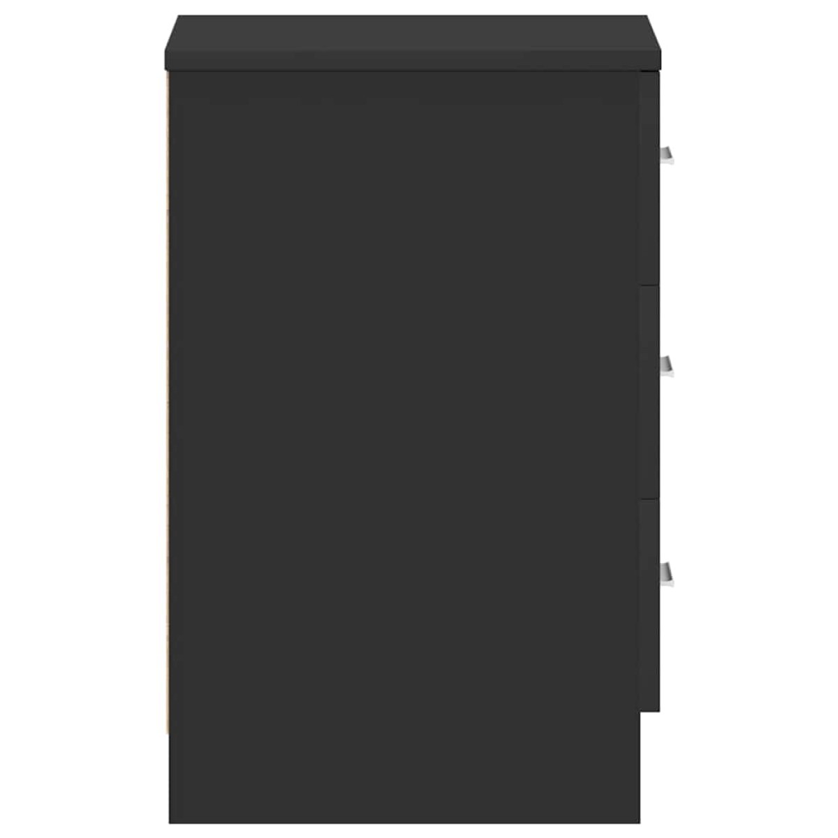 vidaXL Κομοδίνο Μαύρο 38 x 35 x 56 εκ. από Μοριοσανίδα