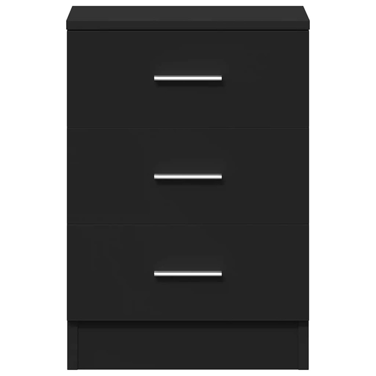 vidaXL Κομοδίνα 2 τεμ. Μαύρα 38 x 35 x 56 εκ. από Μοριοσανίδα
