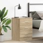 vidaXL Κομοδίνο Χρώμα Sonoma Δρυς 38 x 35 x 56 εκ. από Μοριοσανίδα