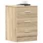 vidaXL Κομοδίνα 2 τεμ. Χρώμα Sonoma Δρυς 38x35x56 εκ. από Μοριοσανίδα