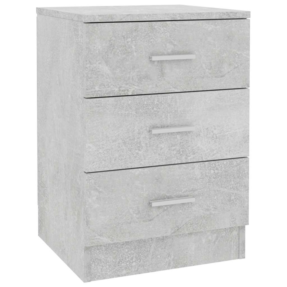 vidaXL Κομοδίνο Γκρι του Σκυροδέματος 38 x 35 x 56 εκ. από Επεξ. Ξύλο
