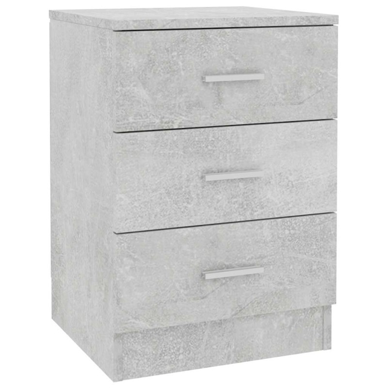 vidaXL Κομοδίνο Γκρι του Σκυροδέματος 38 x 35 x 56 εκ. από Επεξ. Ξύλο