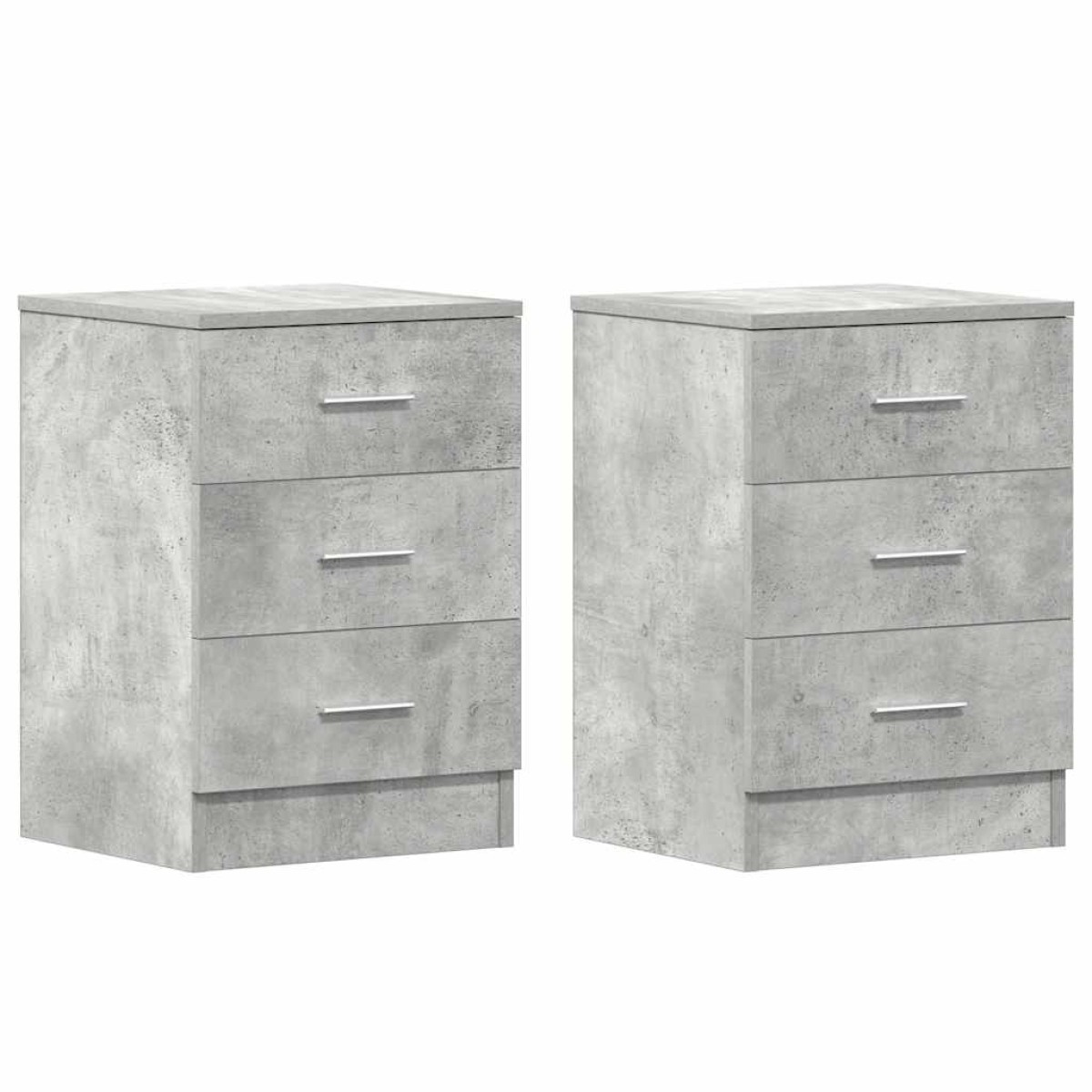 vidaXL Κομοδίνα 2 τεμ. Γκρι Σκυροδέματος 38x35x56 εκ. από Μοριοσανίδα