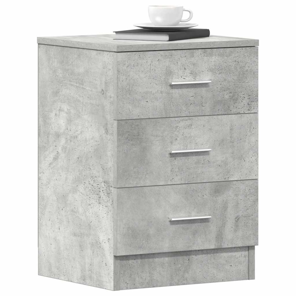 vidaXL Κομοδίνα 2 τεμ. Γκρι Σκυροδέματος 38x35x56 εκ. από Μοριοσανίδα