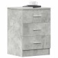 vidaXL Κομοδίνα 2 τεμ. Γκρι Σκυροδέματος 38x35x56 εκ. από Μοριοσανίδα